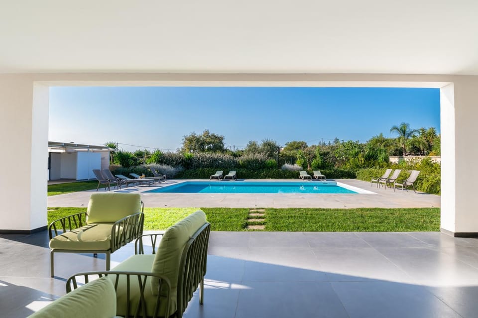 Patio, Pool view