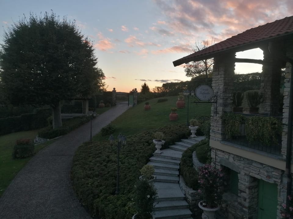 Garden, Garden view, Sunset