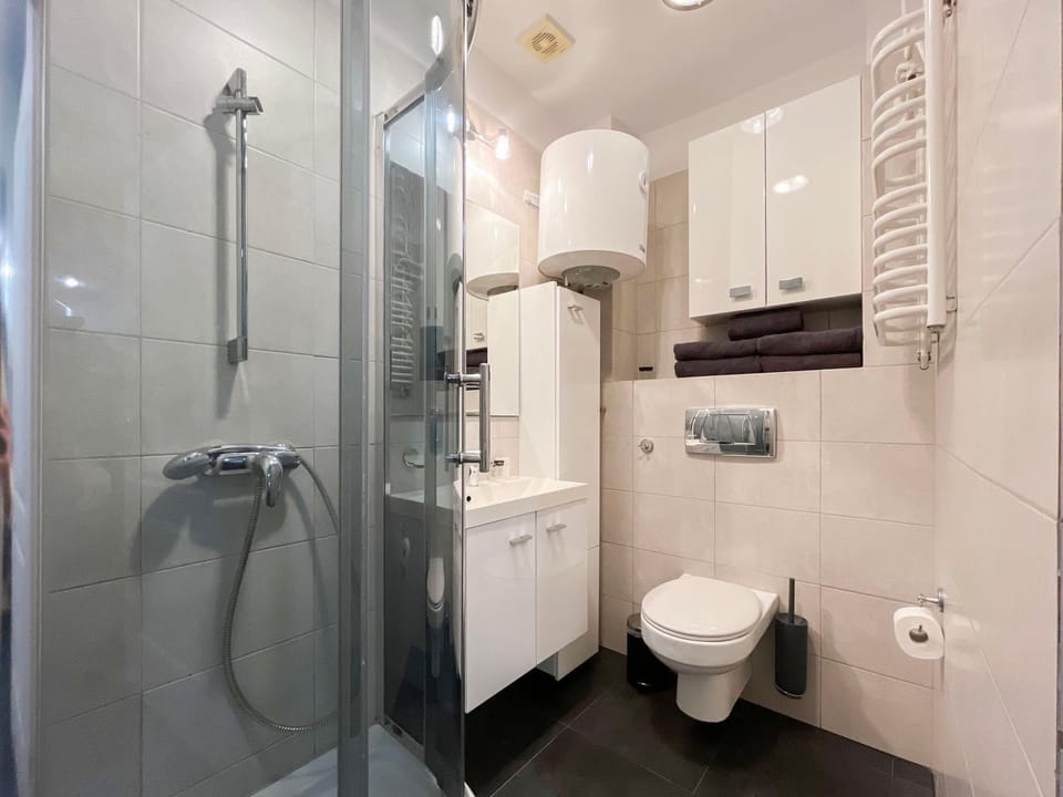 Shower, Toilet, Bathroom, towels