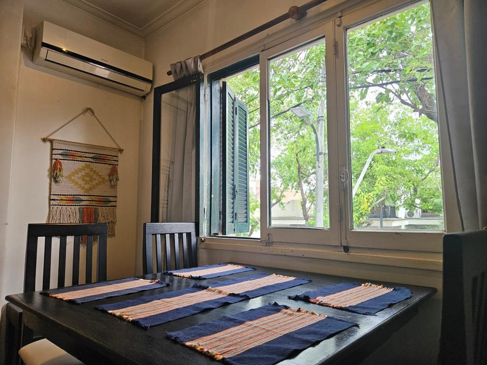 Dining area, air conditioner