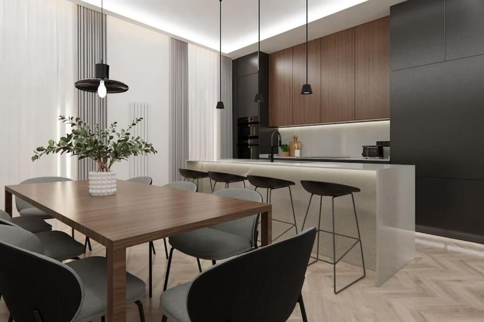 Coffee/tea facilities, Kitchen or kitchenette, Living room, Seating area, Dining area, minibar, pet friendly, stove