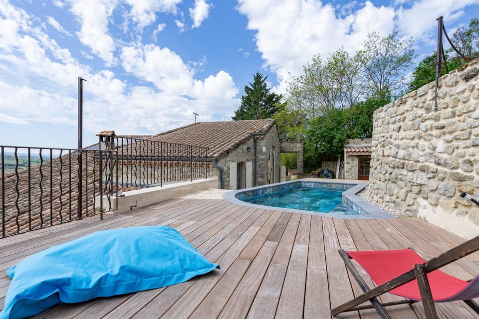 Property building, Living room, Swimming pool