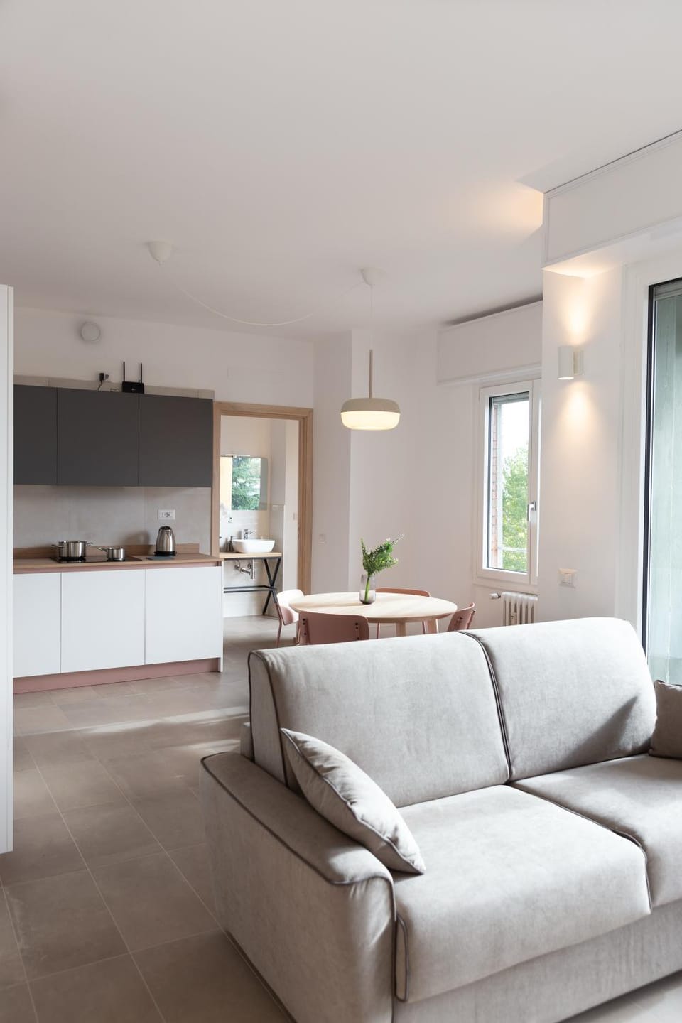 Kitchen or kitchenette, Living room, Seating area, Dining area, Lunch