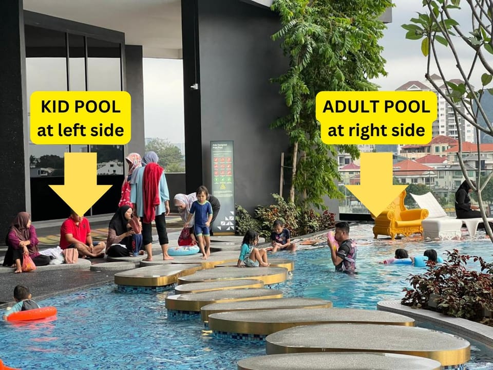 Day, People, Text overlay, Pool view, Swimming pool, group of guests