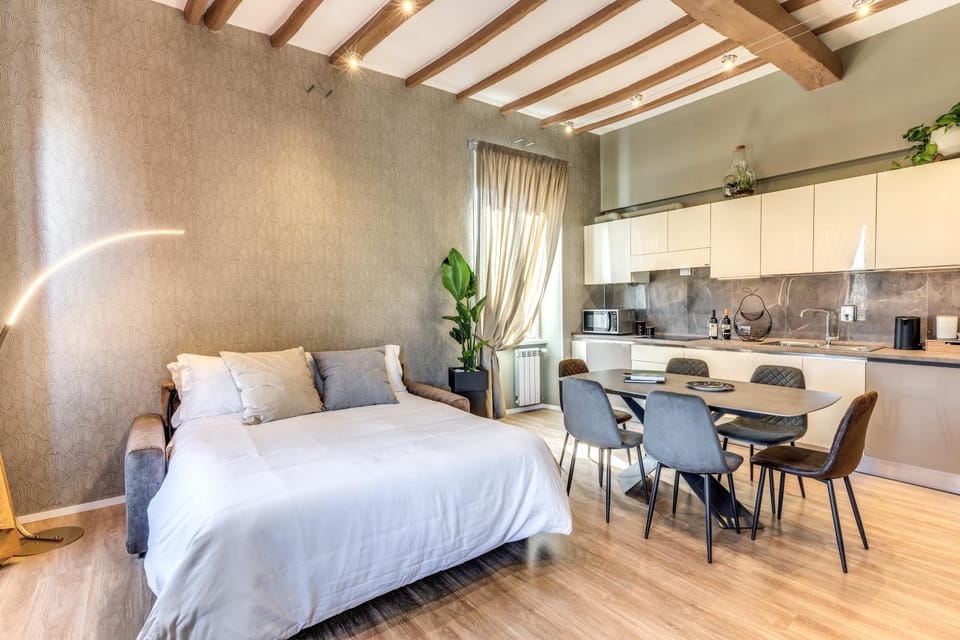 Bed, Living room, Photo of the whole room