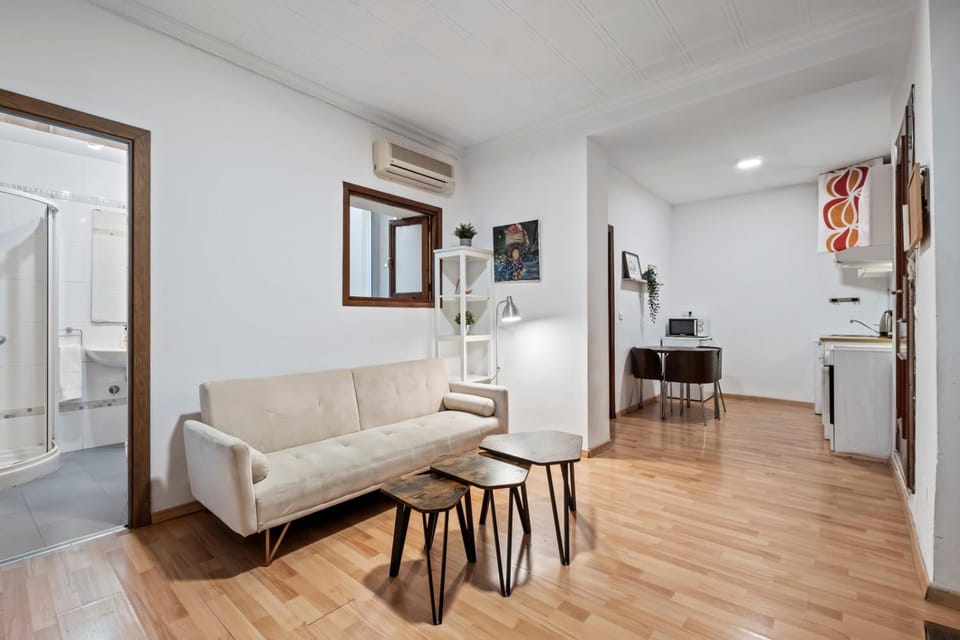 Bathroom, Living room, minibar, kitchen