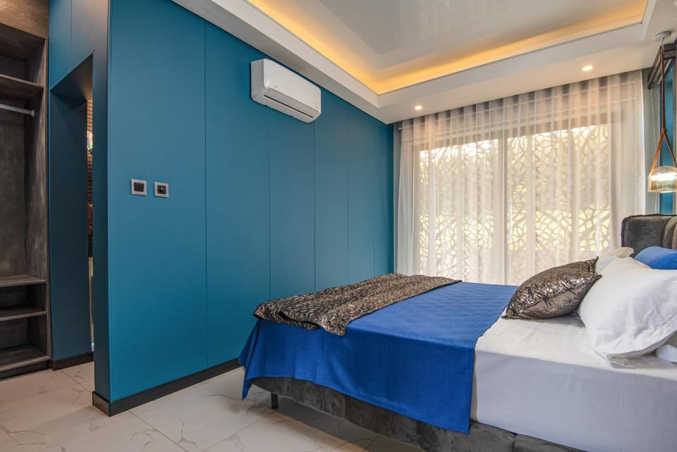 Bed, Bedroom, air conditioner