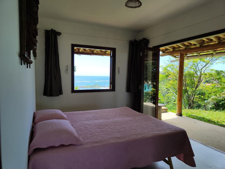 Bed, Natural landscape, Garden, View (from property/room), Balcony/Terrace, Photo of the whole room, Bedroom, Garden view, Sea view