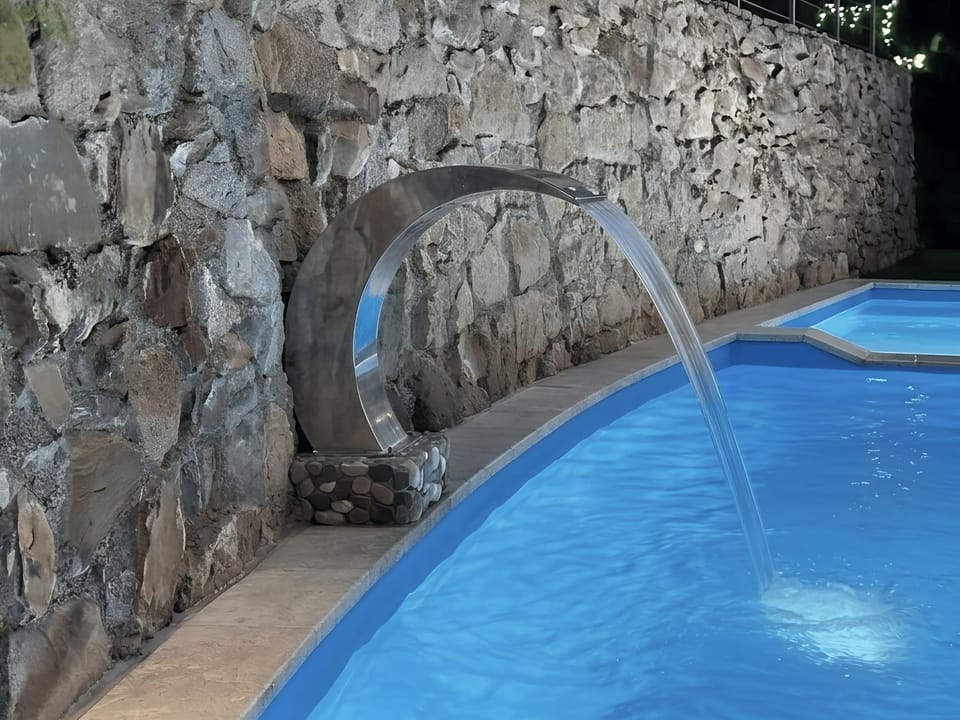 Night, Pool view, Swimming pool, Swimming pool