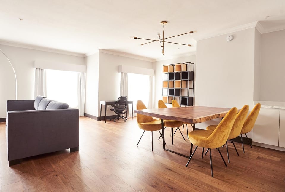 Living room, Seating area, Dining area