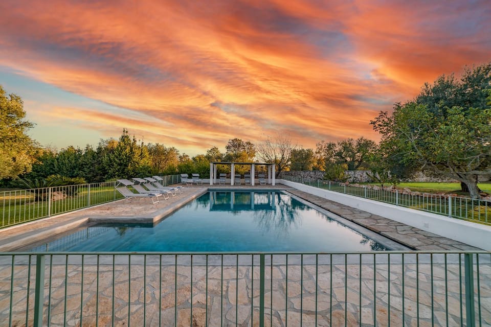 Swimming pool, Sunset