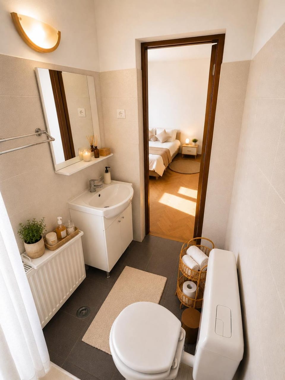 Toilet, Bathroom, towels