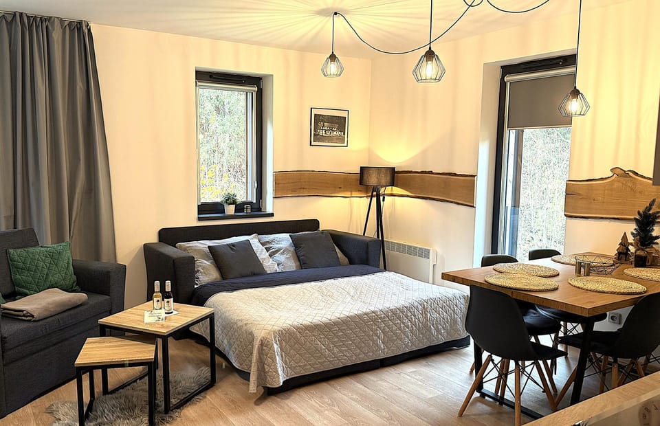 Property building, Bed, Living room