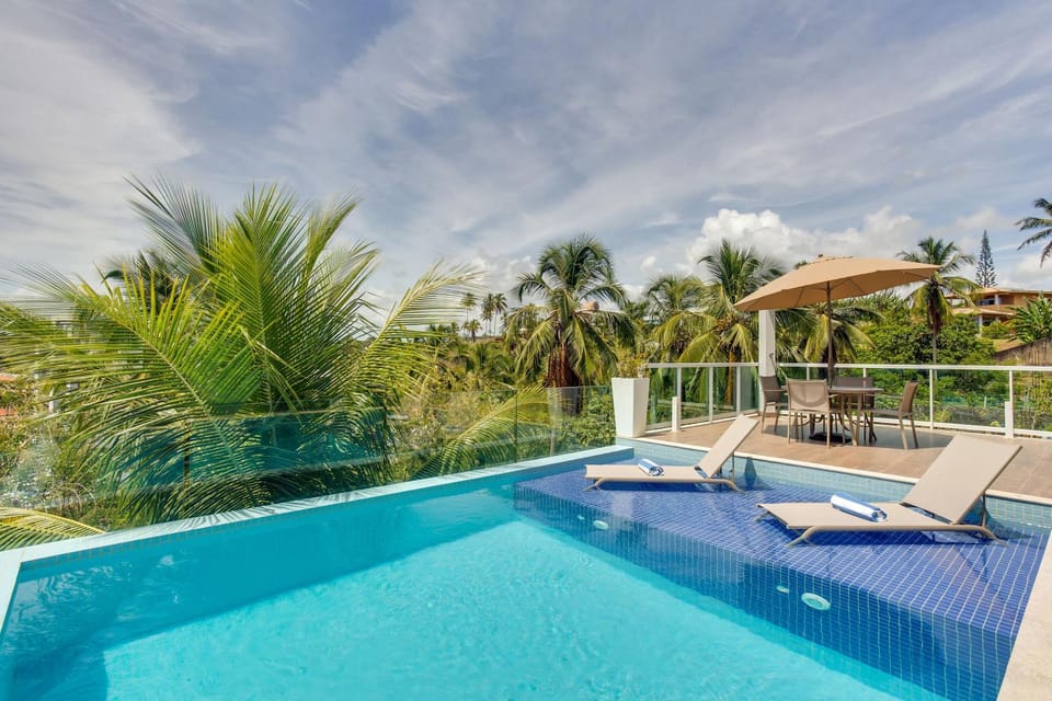 Patio, Day, Natural landscape, Pool view, Swimming pool, sunbed