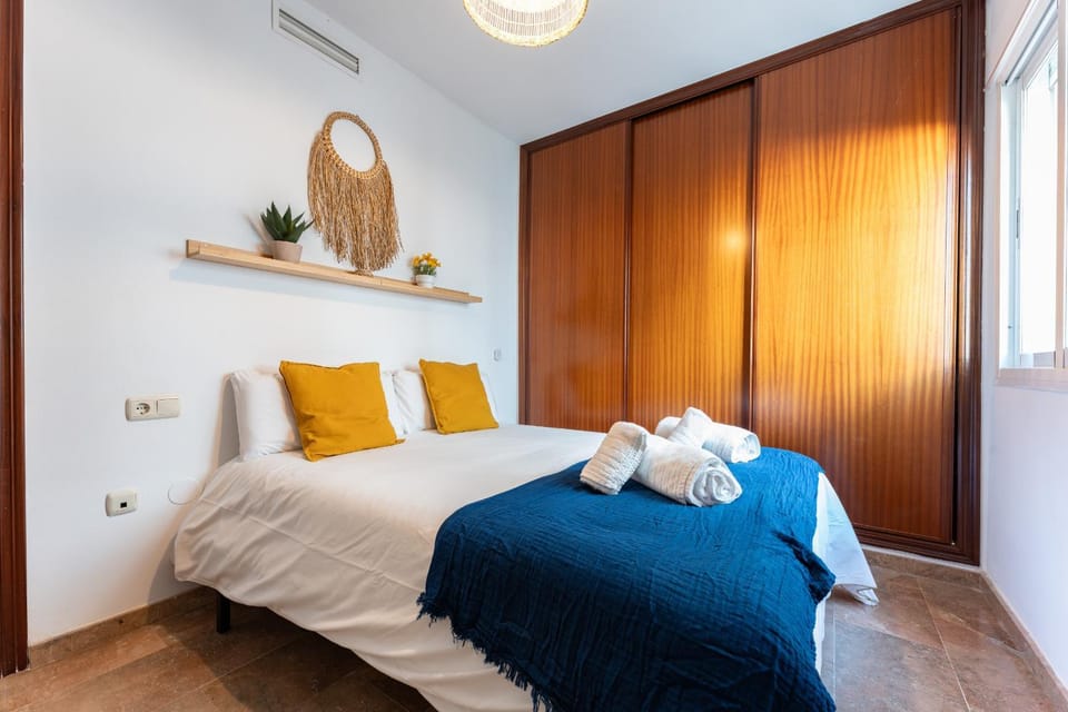 Bed, Photo of the whole room, Bedroom, towels, wardrobe