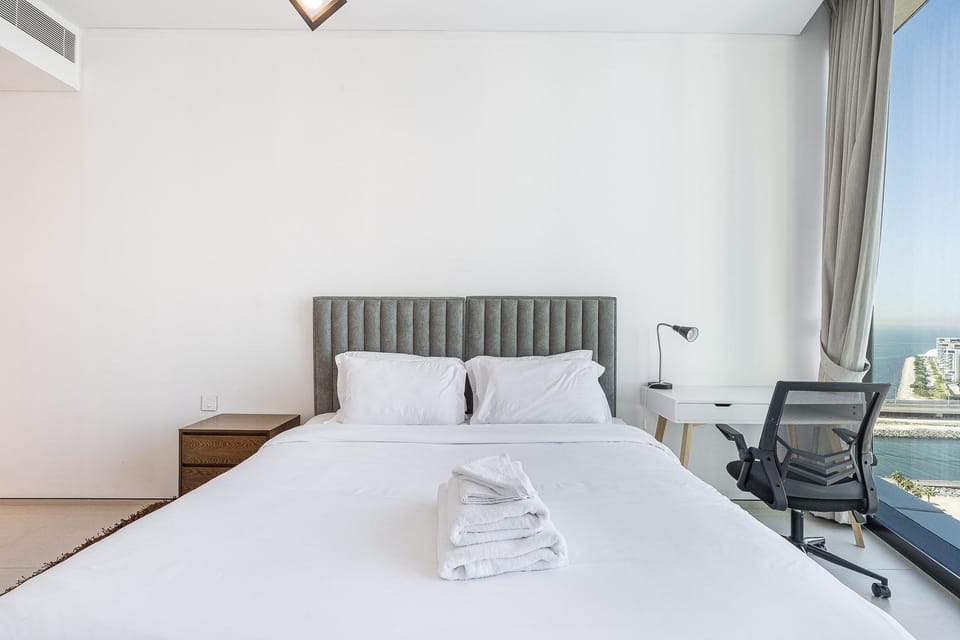 Bed, View (from property/room), Bedroom, towels