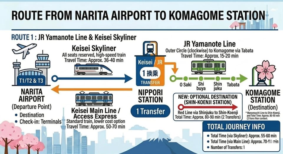 1min Walk to JR Komagome -Yamanote Line to Shinjuku & Shibuya & Ueno & Ikebukuro & Tokyo -Self Check-in Apartment in Japan
