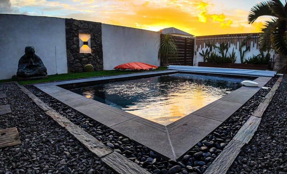 Natural landscape, Garden, Garden view, Pool view, Swimming pool