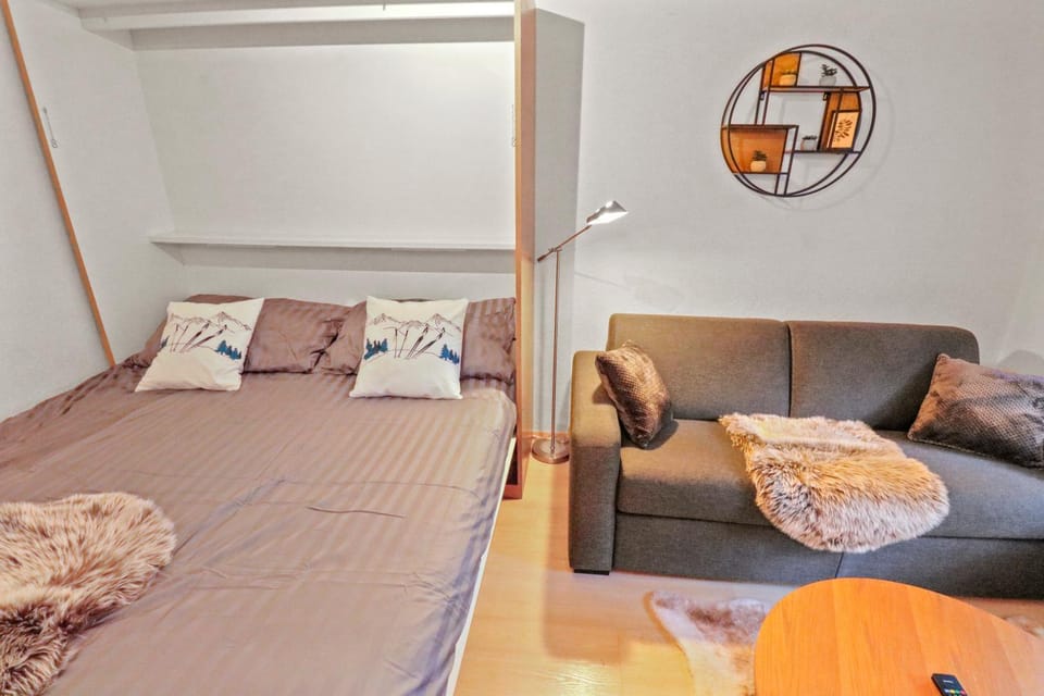 Bed, Living room, Photo of the whole room, Seating area, Bedroom