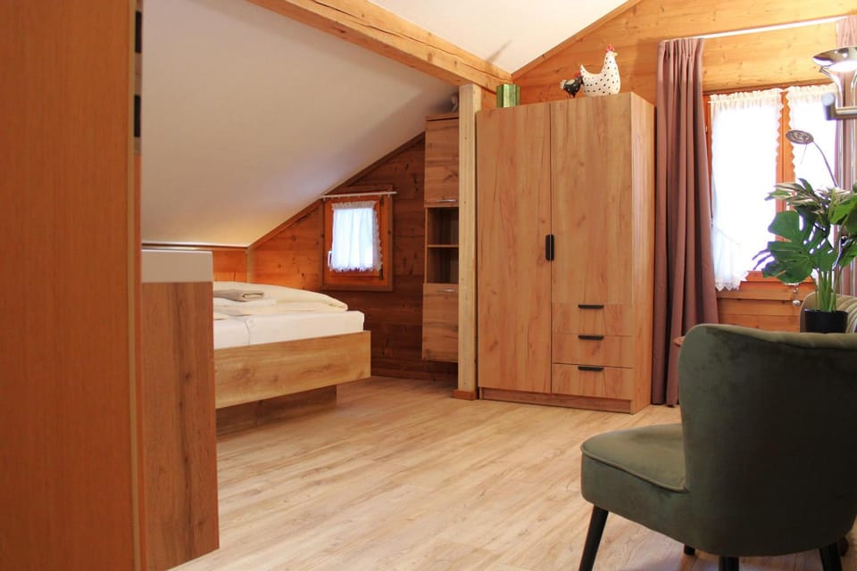 Bed, Bedroom, hair dresser, wardrobe