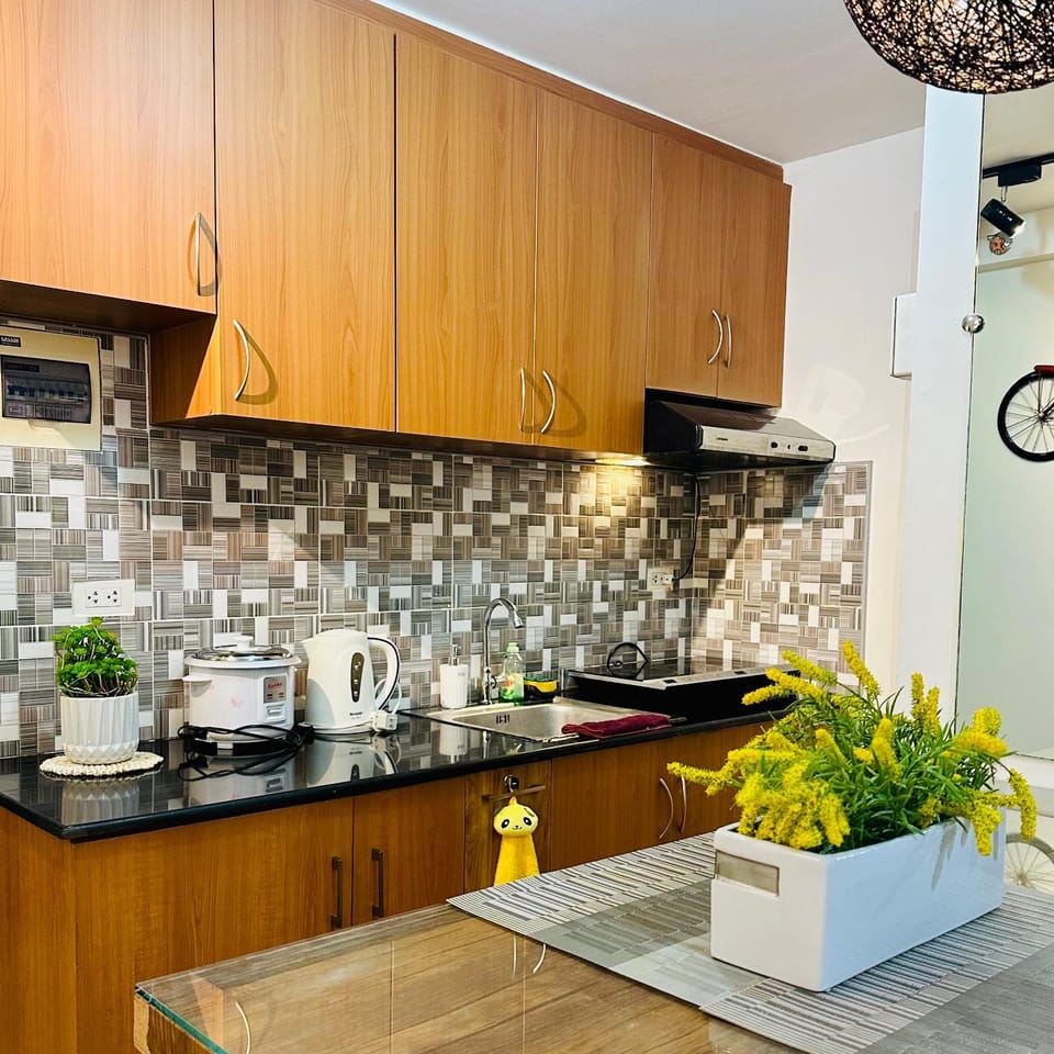 Coffee/tea facilities, Kitchen or kitchenette, stove