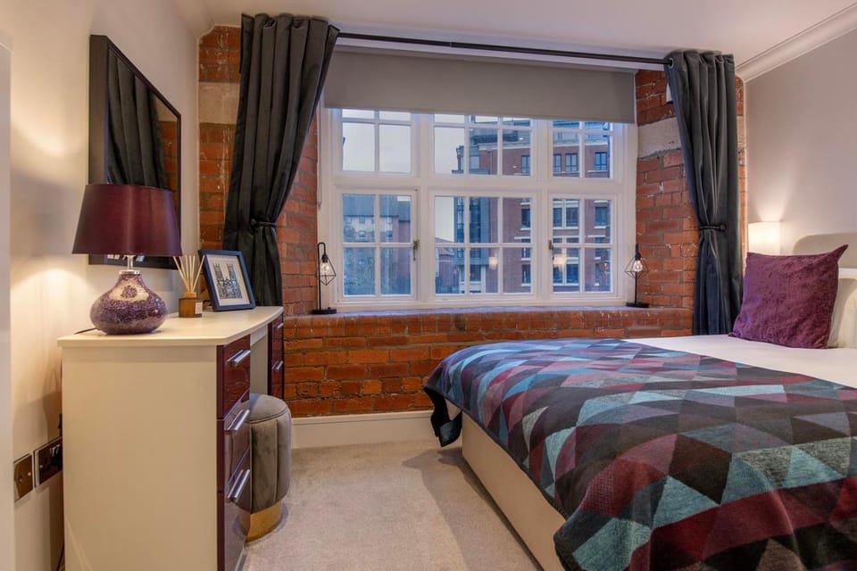 Bed, Decorative detail, Bedroom, River view