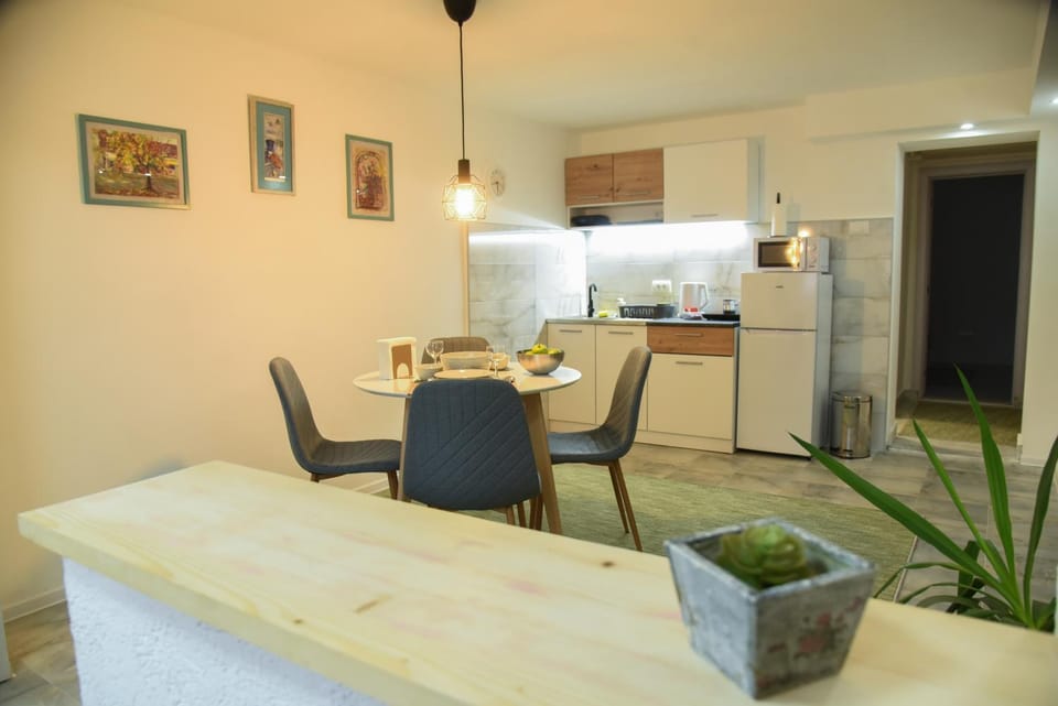 Kitchen or kitchenette, Food and drinks, Dining area, Food, minibar, stove