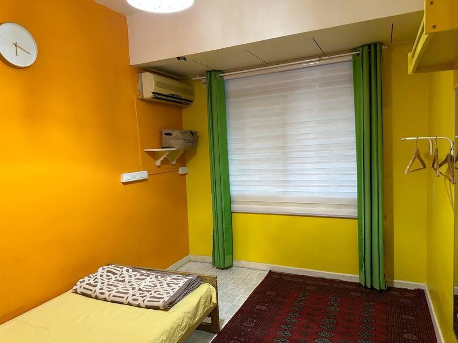 Bed, Photo of the whole room, Bedroom, air conditioner