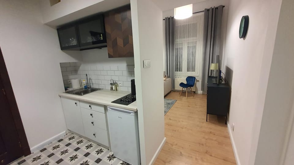 Living room, kitchen
