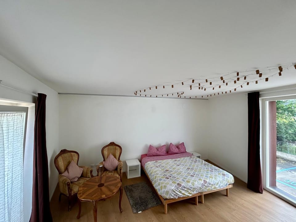 Bed, Living room, Photo of the whole room, Bedroom