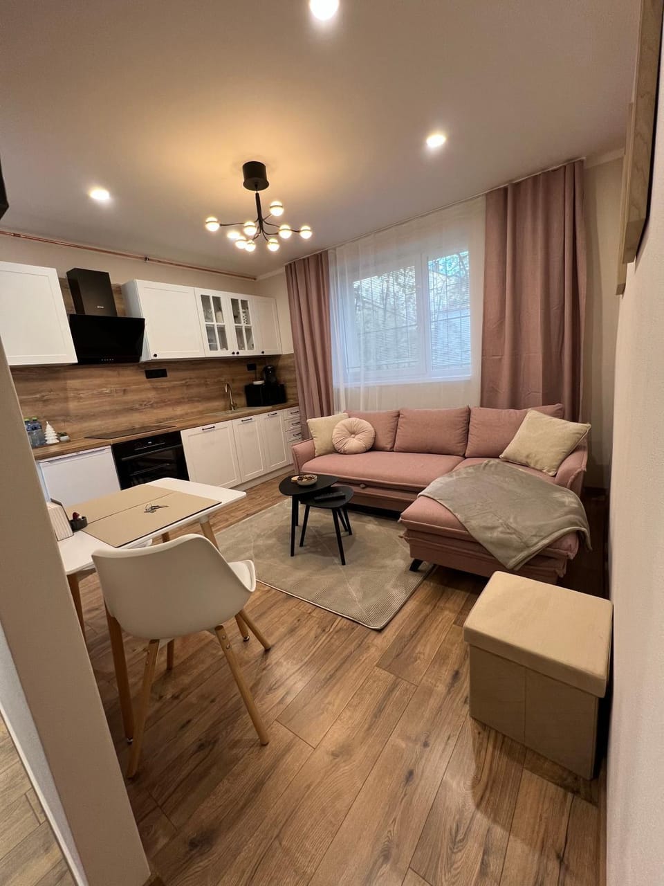 Kitchen or kitchenette, Living room, Seating area, Dining area, minibar, pet friendly, stove