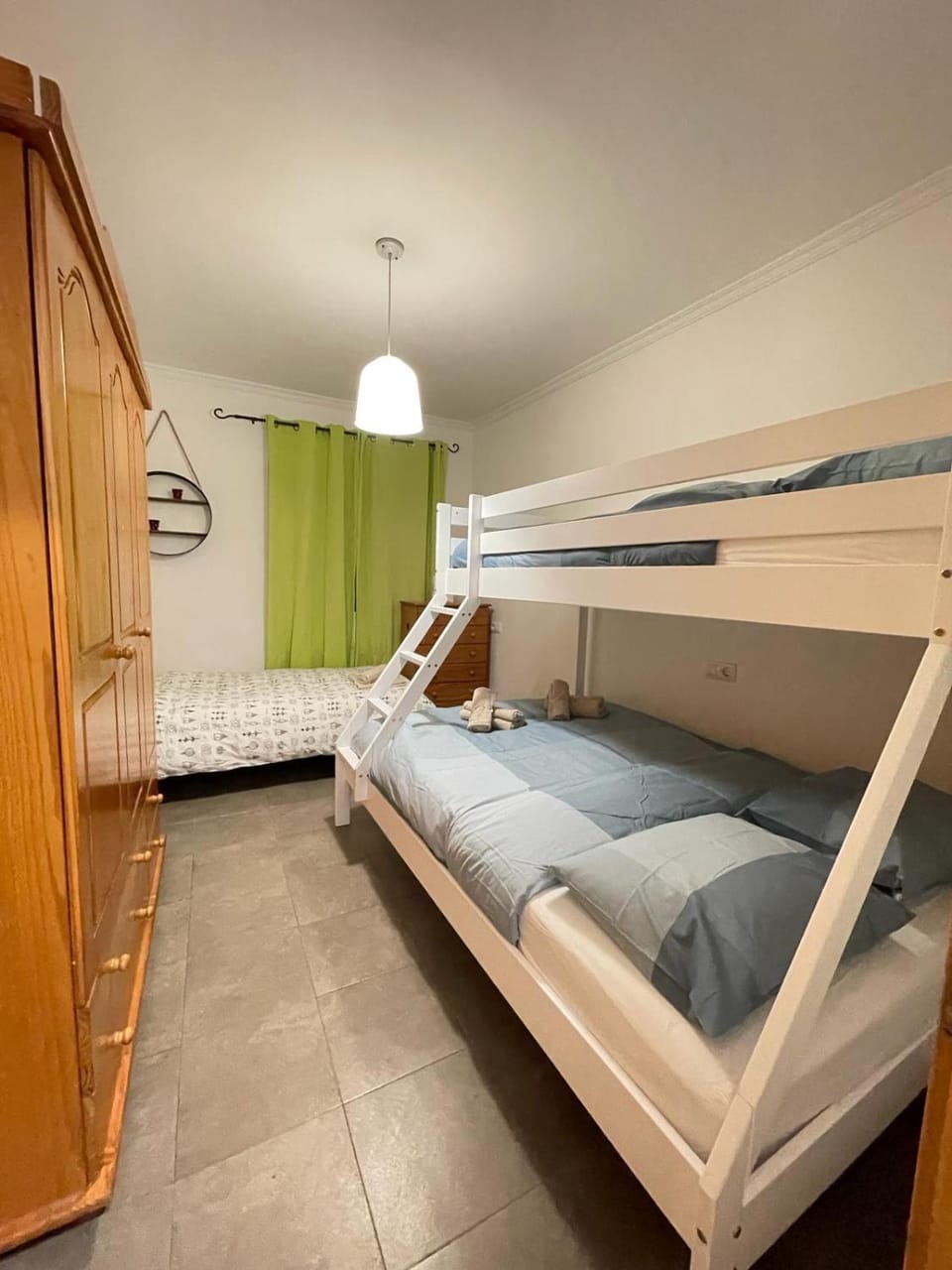 Bed, Photo of the whole room, Bedroom, bunk bed, wardrobe