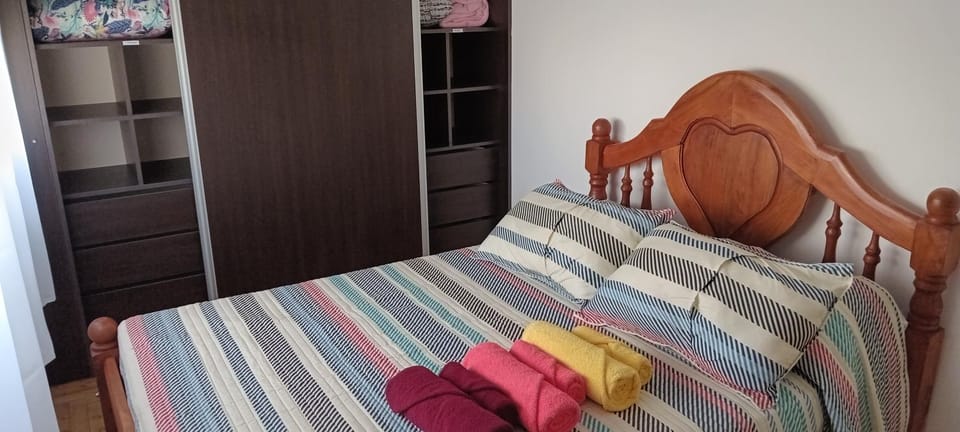 Bed, Photo of the whole room, Bedroom, towels, wardrobe