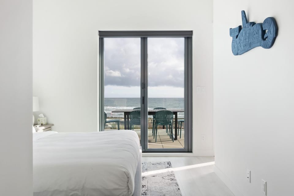 Bed, Natural landscape, Bedroom, Sea view