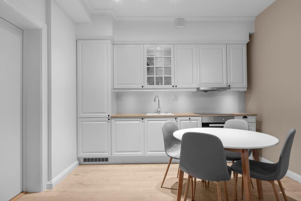 Kitchen or kitchenette, Dining area, oven, stove, kitchen