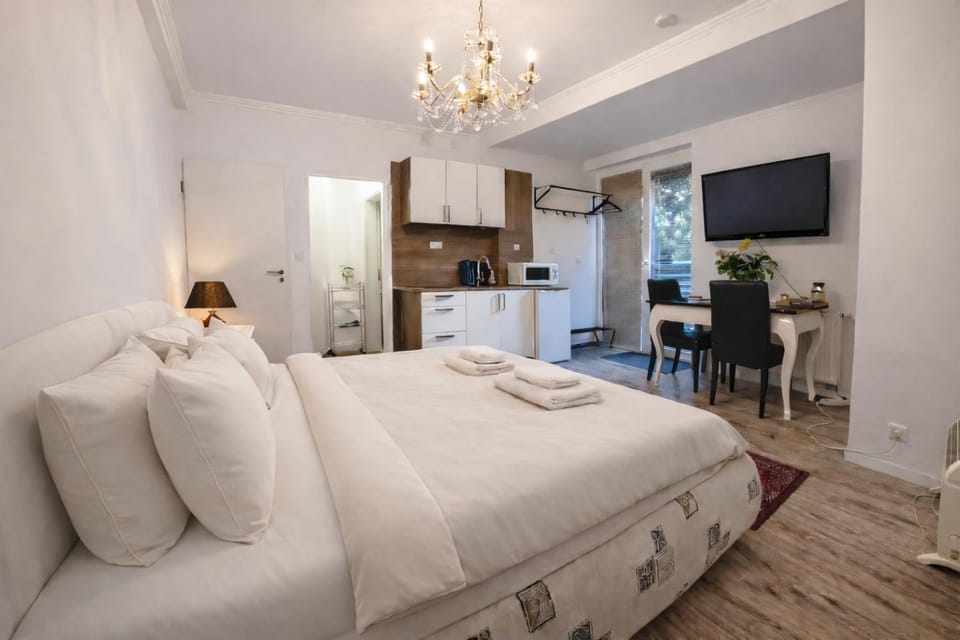 Bed, TV and multimedia, Kitchen or kitchenette, Living room, Bedroom
