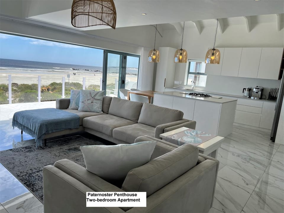 Living room, Dining area, Sea view