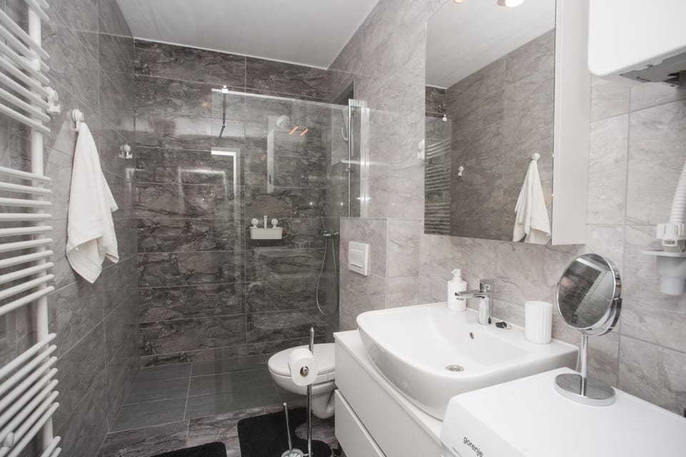 Shower, Toilet, Bathroom, towels