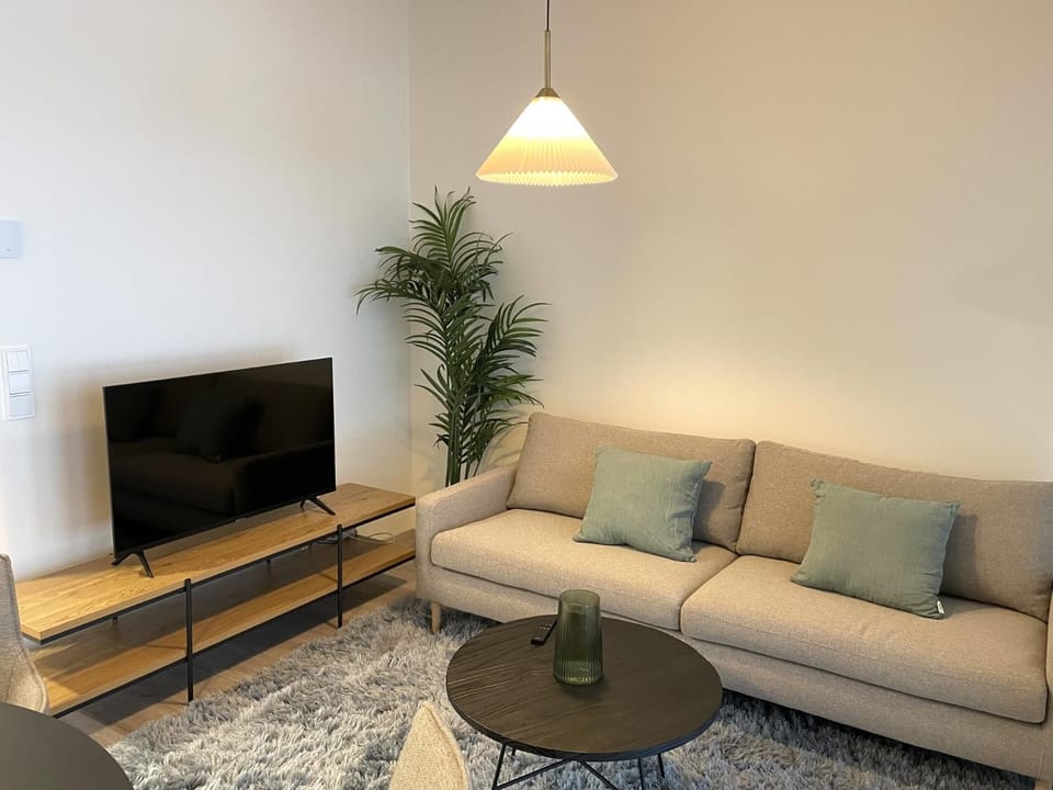 Bed, TV and multimedia, Living room, Seating area