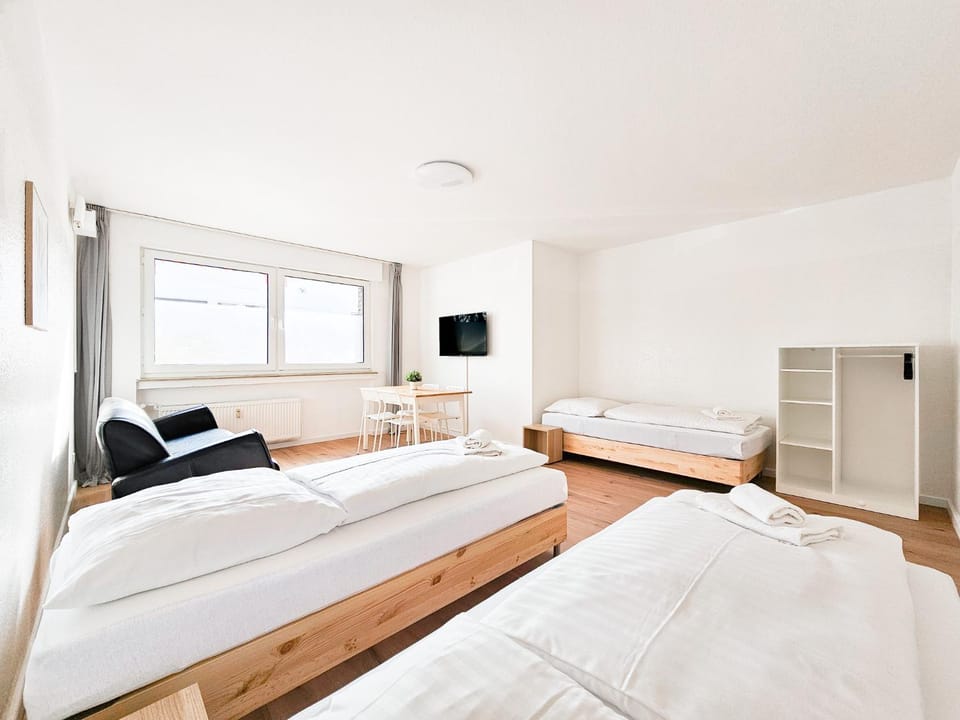 Bed, Photo of the whole room, Bedroom, towels, wardrobe