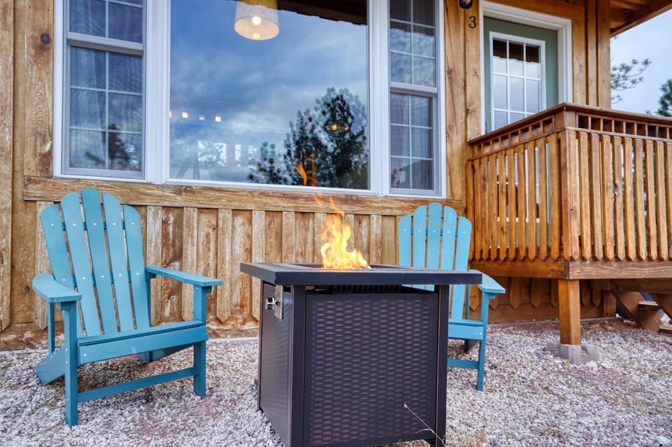 Property building, fireplace