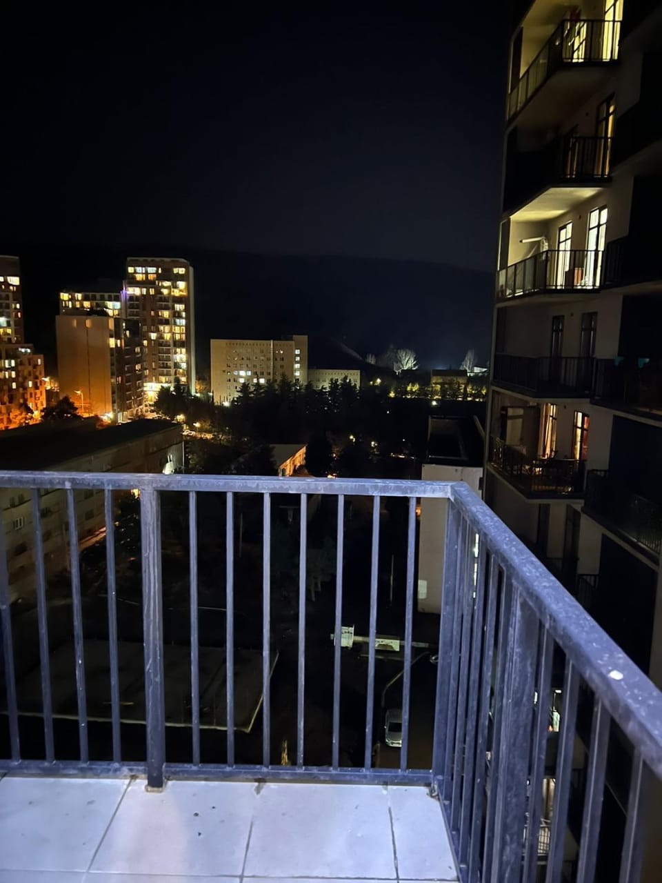Property building, Night, View (from property/room), Balcony/Terrace, City view