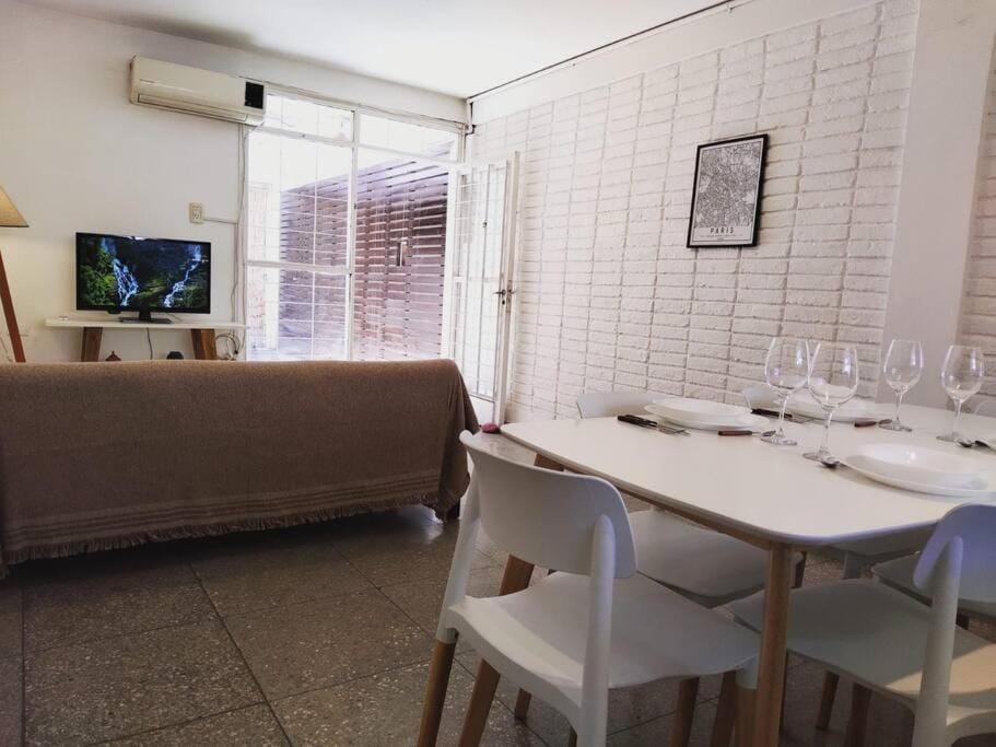 Dining area, air conditioner