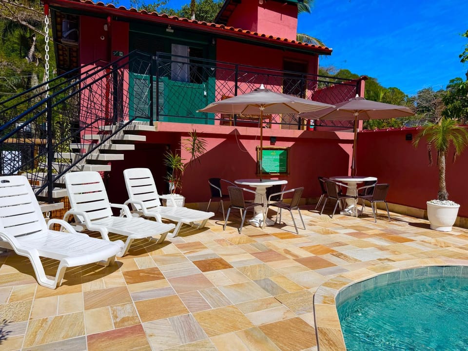 Property building, Patio, Day, View (from property/room), Balcony/Terrace, Pool view, Swimming pool, sunbed