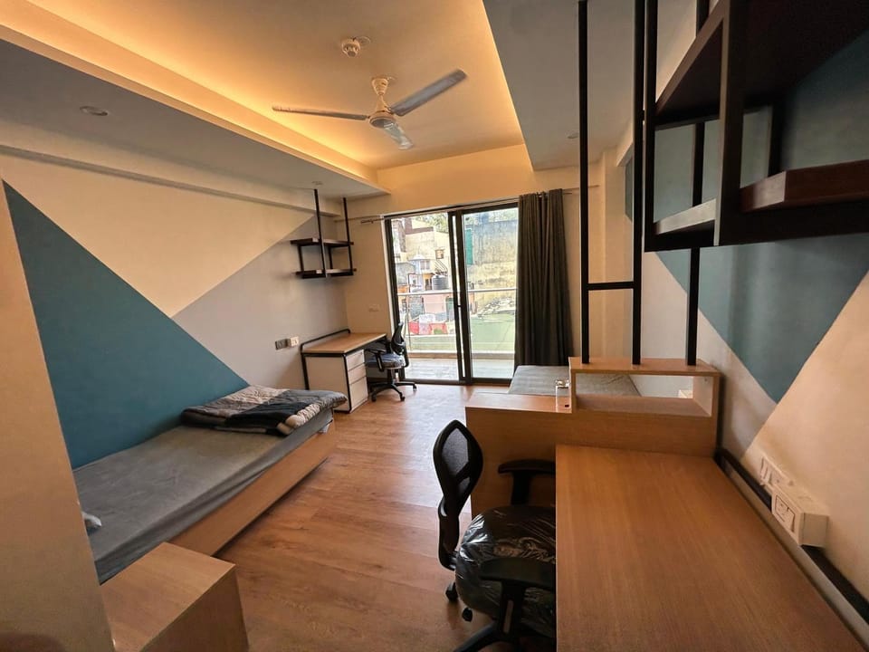 Bed, Photo of the whole room, Bedroom, hair dresser