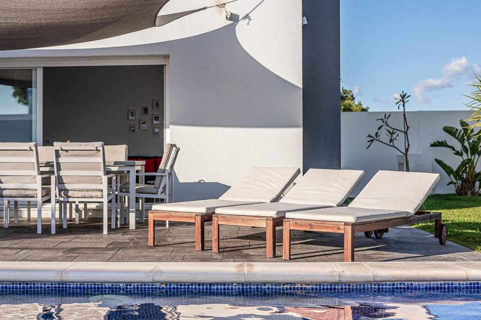 Property building, Living room, Swimming pool