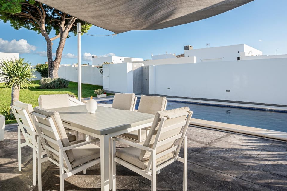 Property building, Living room, Swimming pool