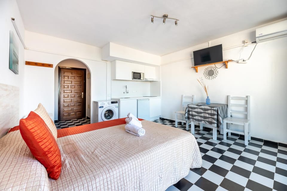 Property building, Living room, Bedroom