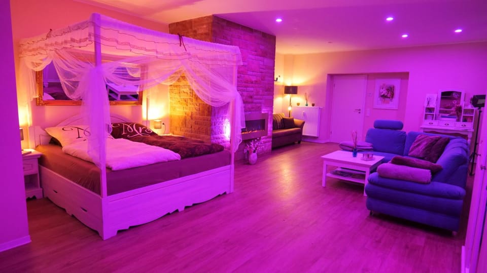 Property building, Living room, Bedroom