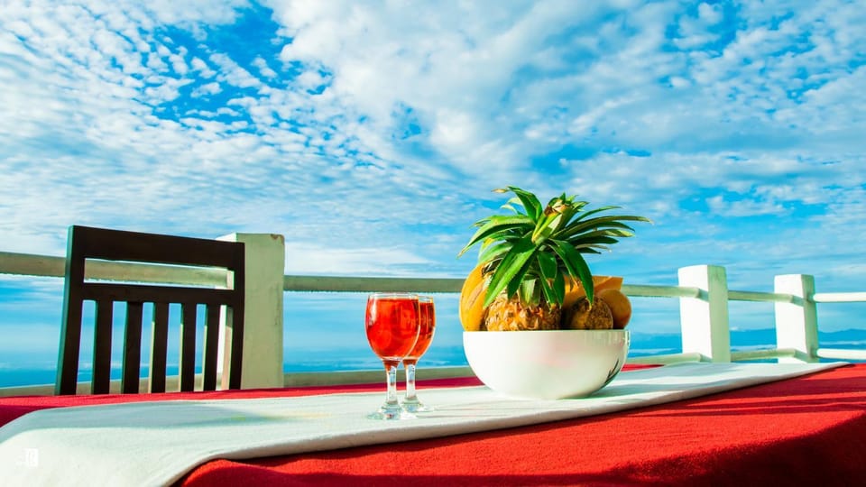Natural landscape, View (from property/room), Balcony/Terrace, Lobby or reception, Food and drinks, Dining area, Food